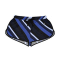 Women's Midnight Stripe Relaxed Shorts — All-Over Print Running & Workout Shorts