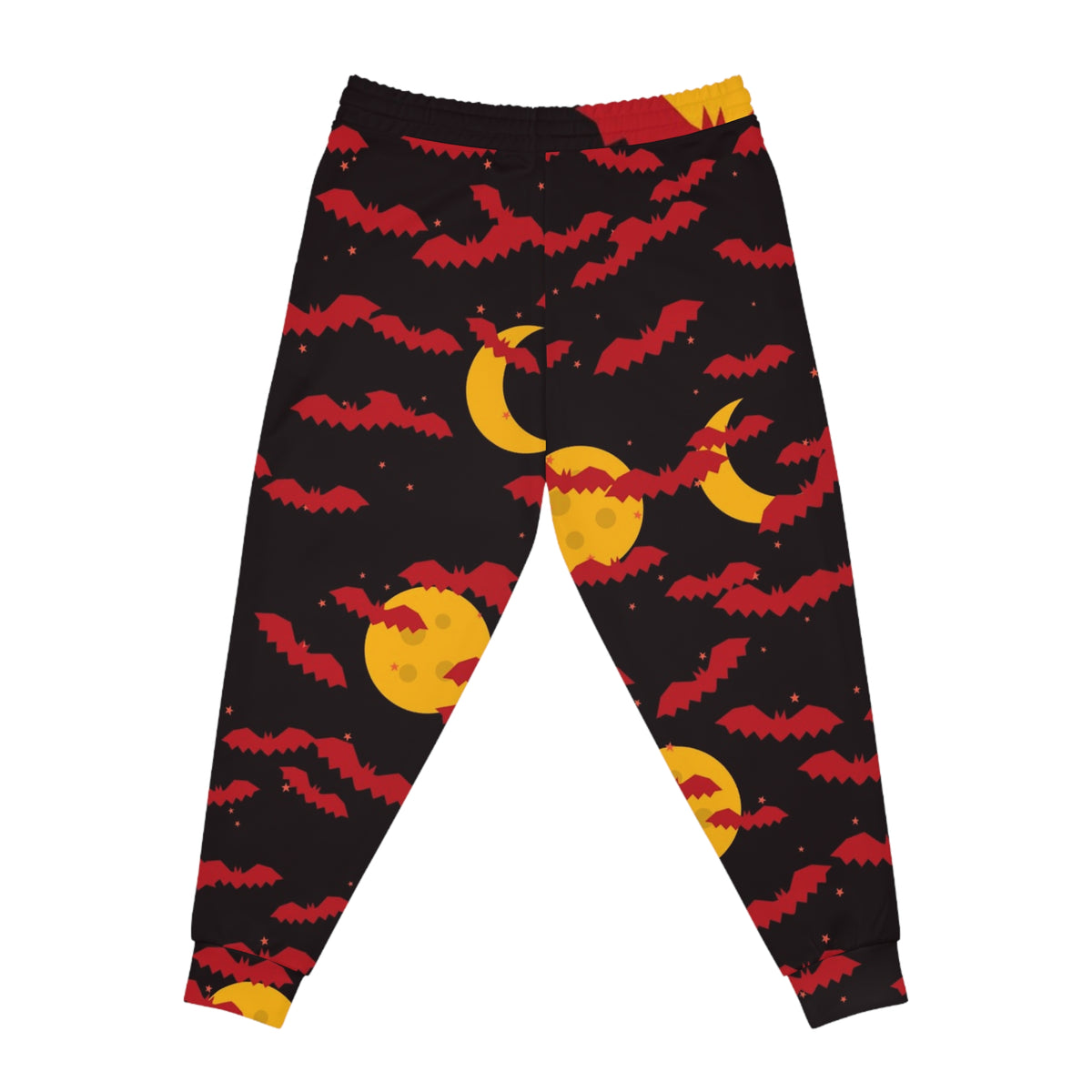 Halloween Blood Moon Bat Swarm Men's Joggers – All-Over Print Athletic Jogger Pants