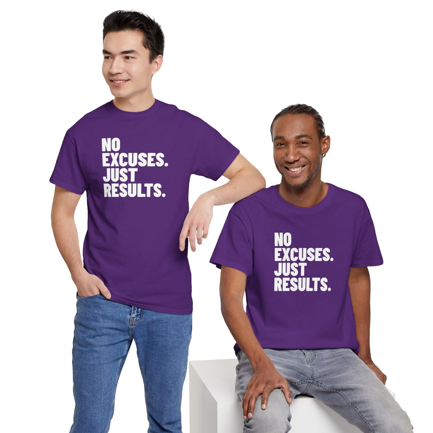 No Excuses Just Results | Motivational Fitness T-Shirt