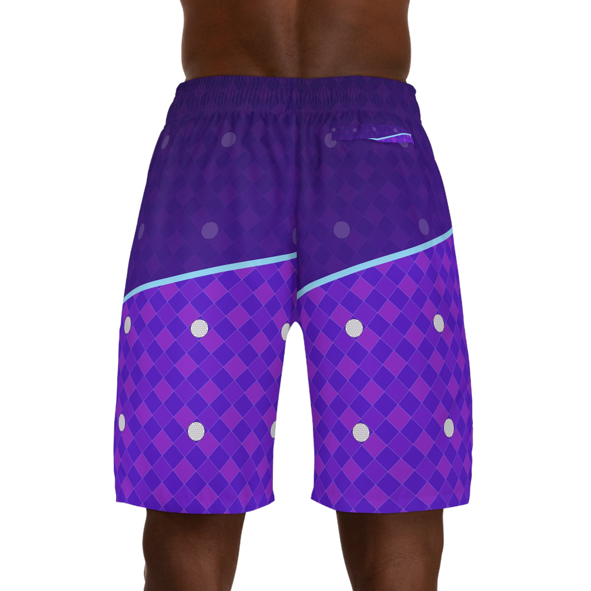 Golf Ultra Violet Dimple Links Men's Athletic Shorts with Pockets