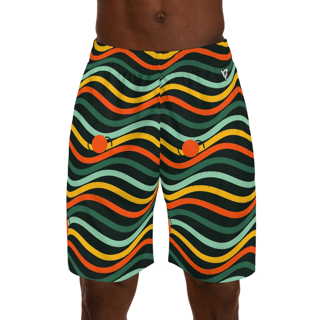 Tennis Jungle Juice Wave Rider Men's Athletic Shorts with Pockets