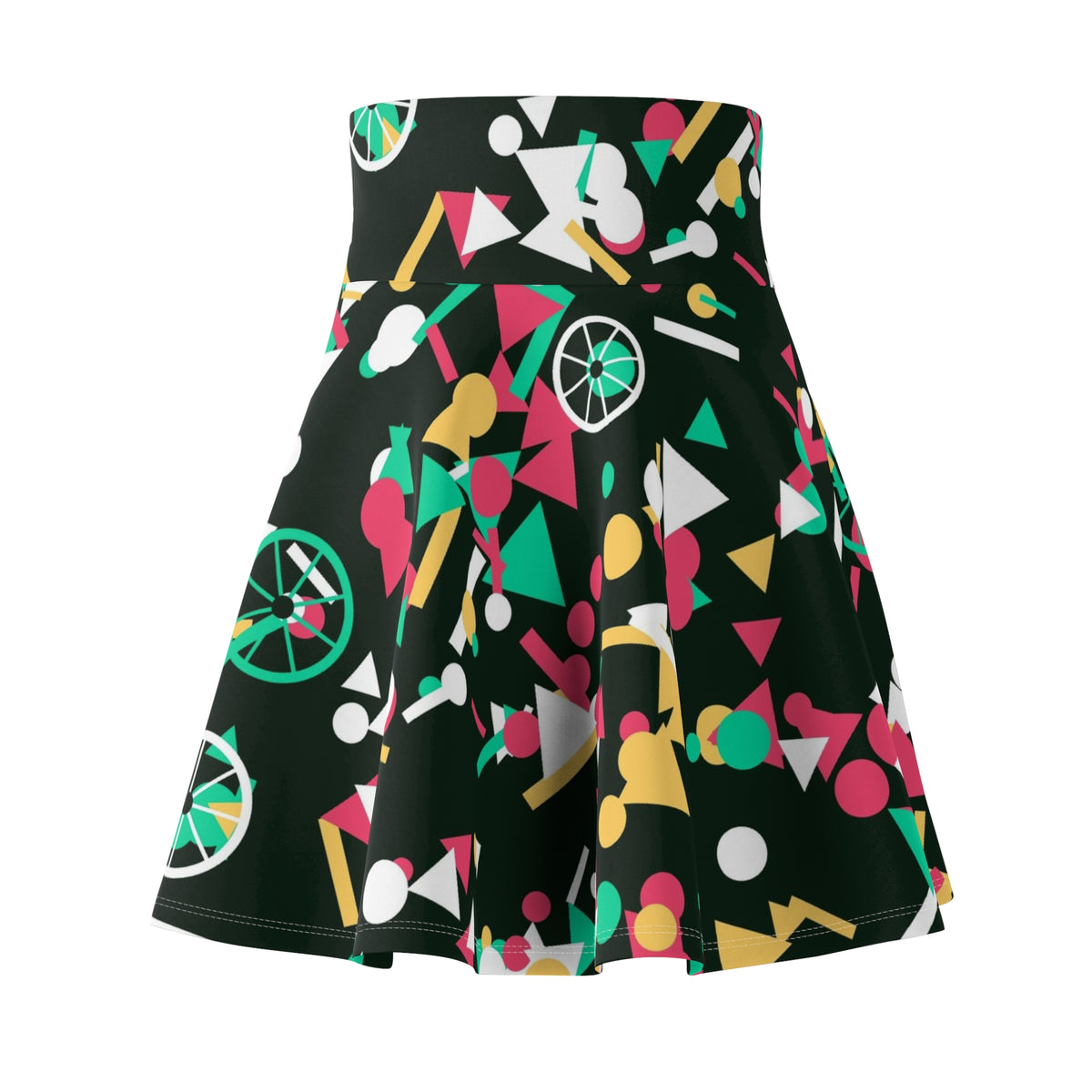 Cycling Watermelon Confetti Pop Women's Athletic Skater Skirt