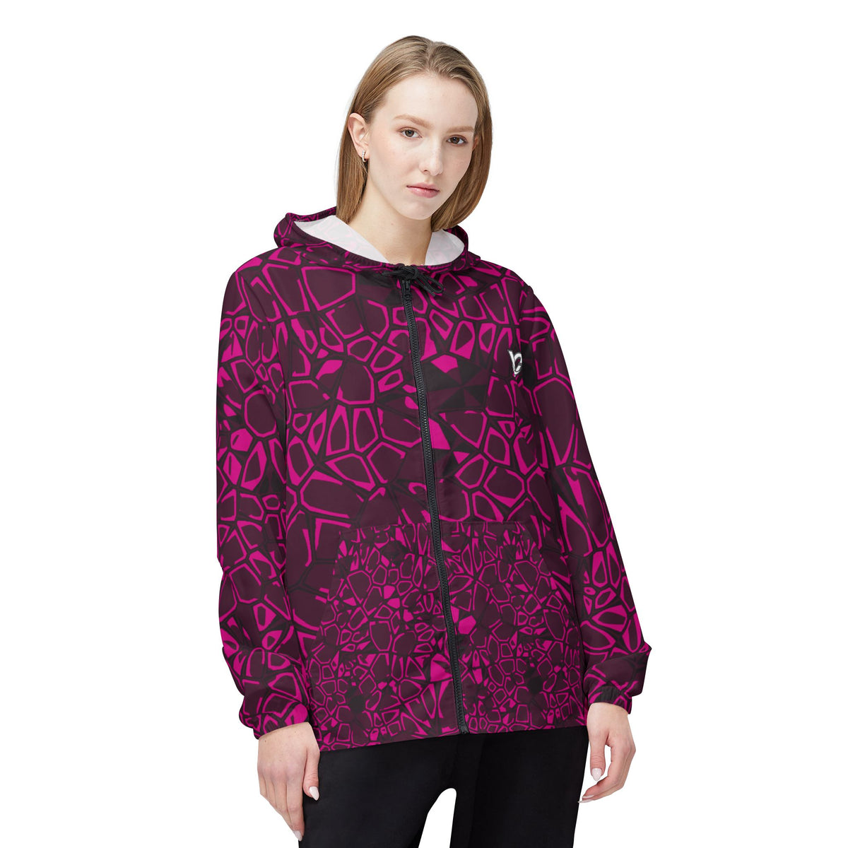 Berry Leopard Women's Windbreaker Jacket