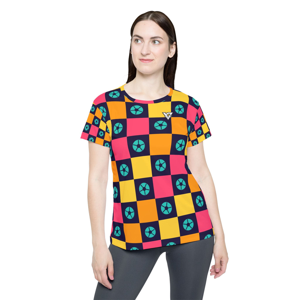 Soccer Electric Mango Checker Drive Women's Sports Jersey