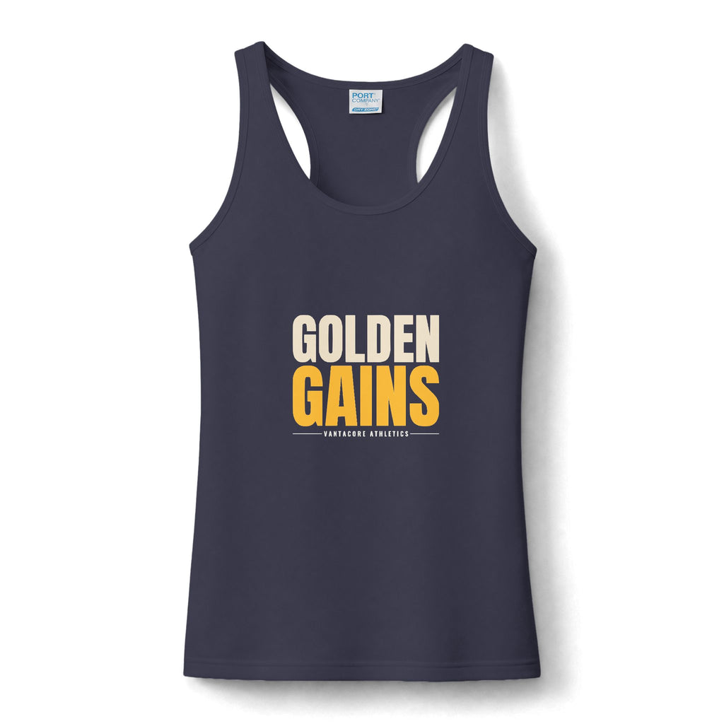 Golden Gains | Women's Performance Racerback Tank