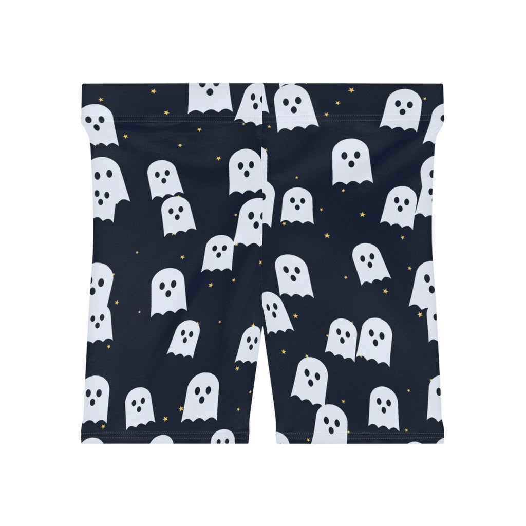 Halloween Ghostly Night Ghost Parade Women's Biker Shorts — High-Waist Workout Shorts