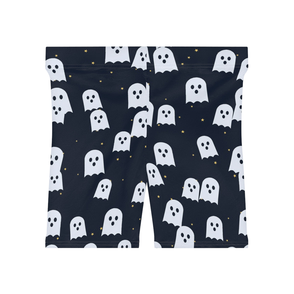 Halloween Ghostly Night Ghost Parade Women's Biker Shorts — High-Waist Workout Shorts