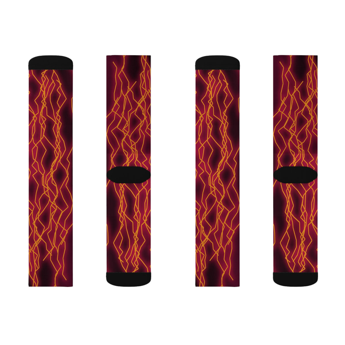 Infrared Lightning Athletic Crew Socks
