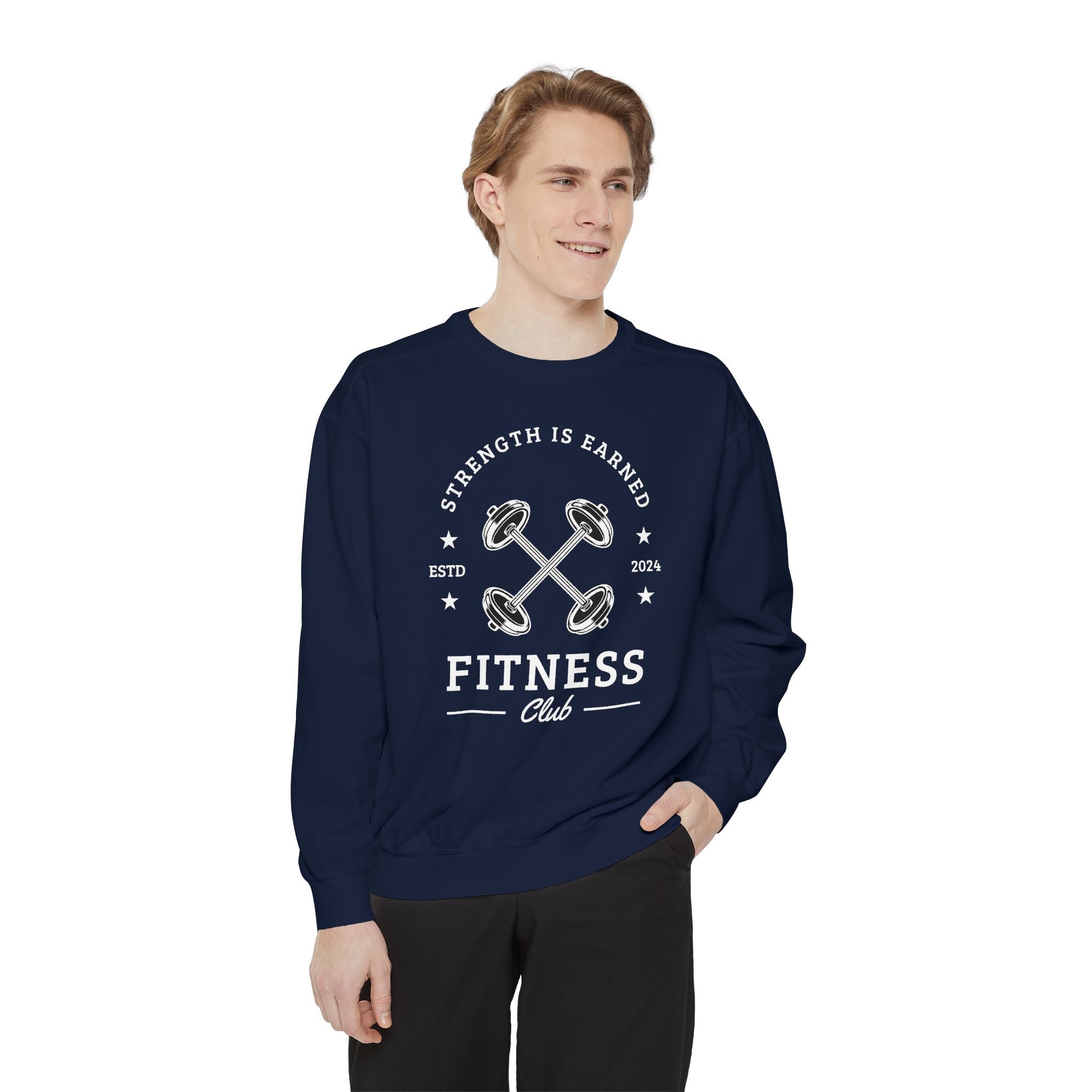 Fitness Club Sweatshirt | "Strength Is Earned" Crewneck