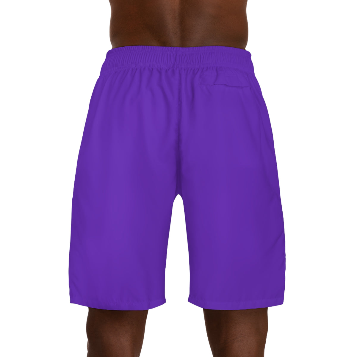 Vantacore Solid Purple Men's Athletic Shorts with Pockets
