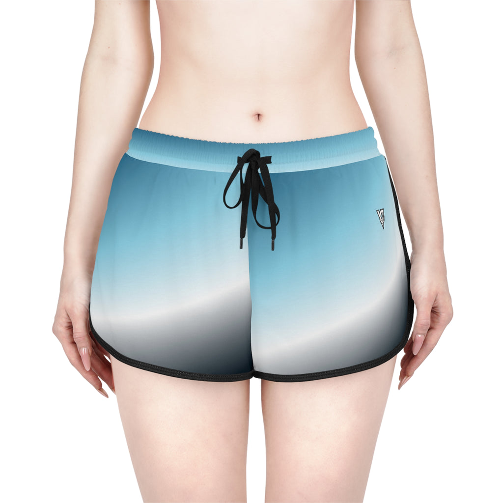Women's Glacier Ombre Relaxed Shorts — All-Over Print Running & Workout Shorts