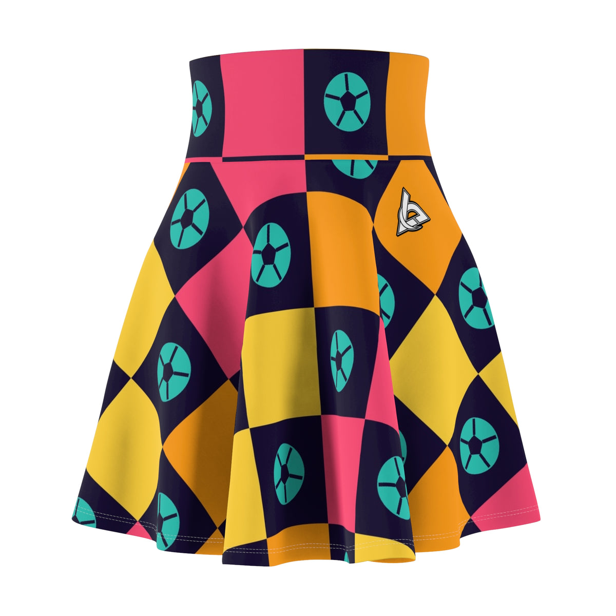 Soccer Electric Mango Checker Drive Women's Athletic Skater Skirt