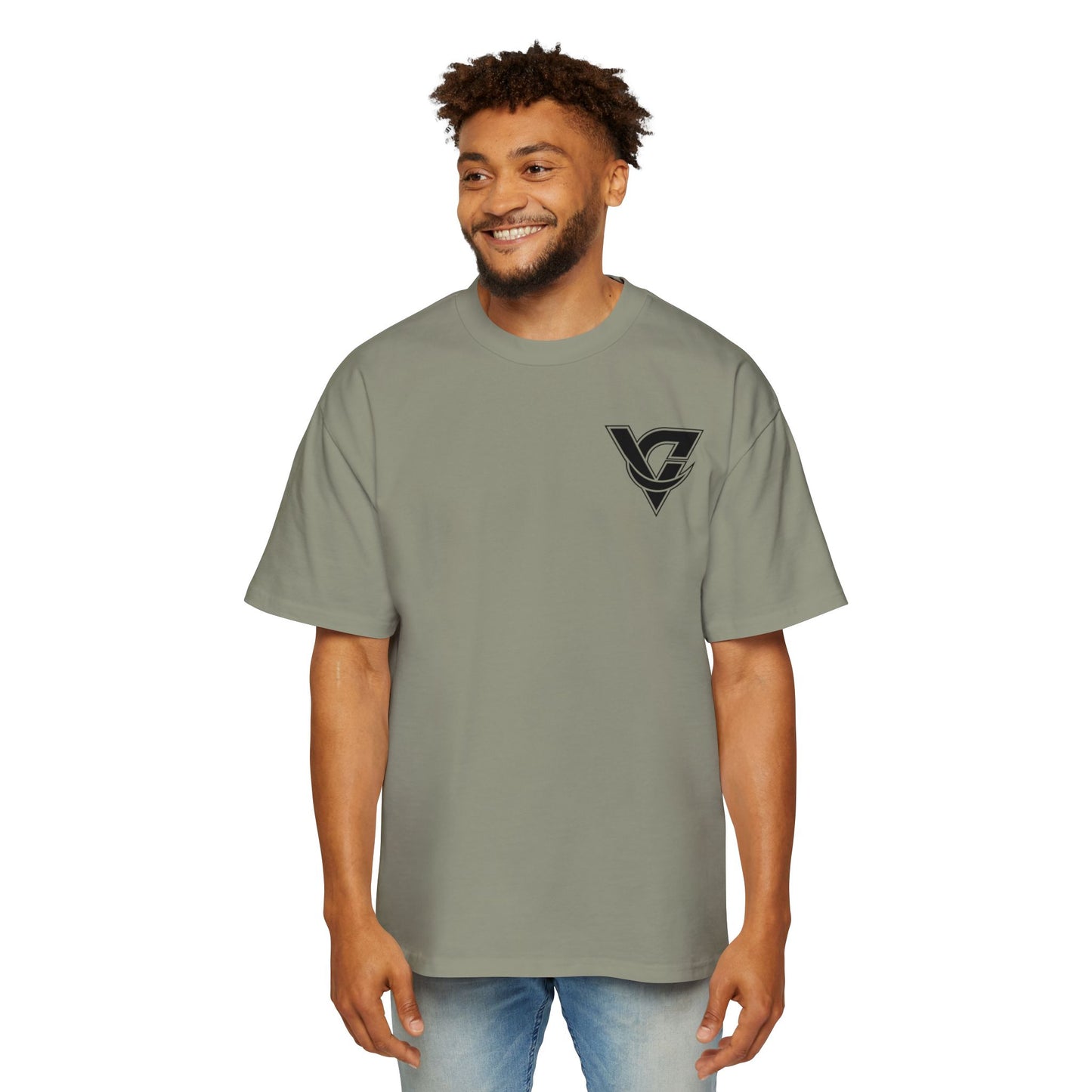 Graphic Tee — Minimal Geometric V Logo Chest Print