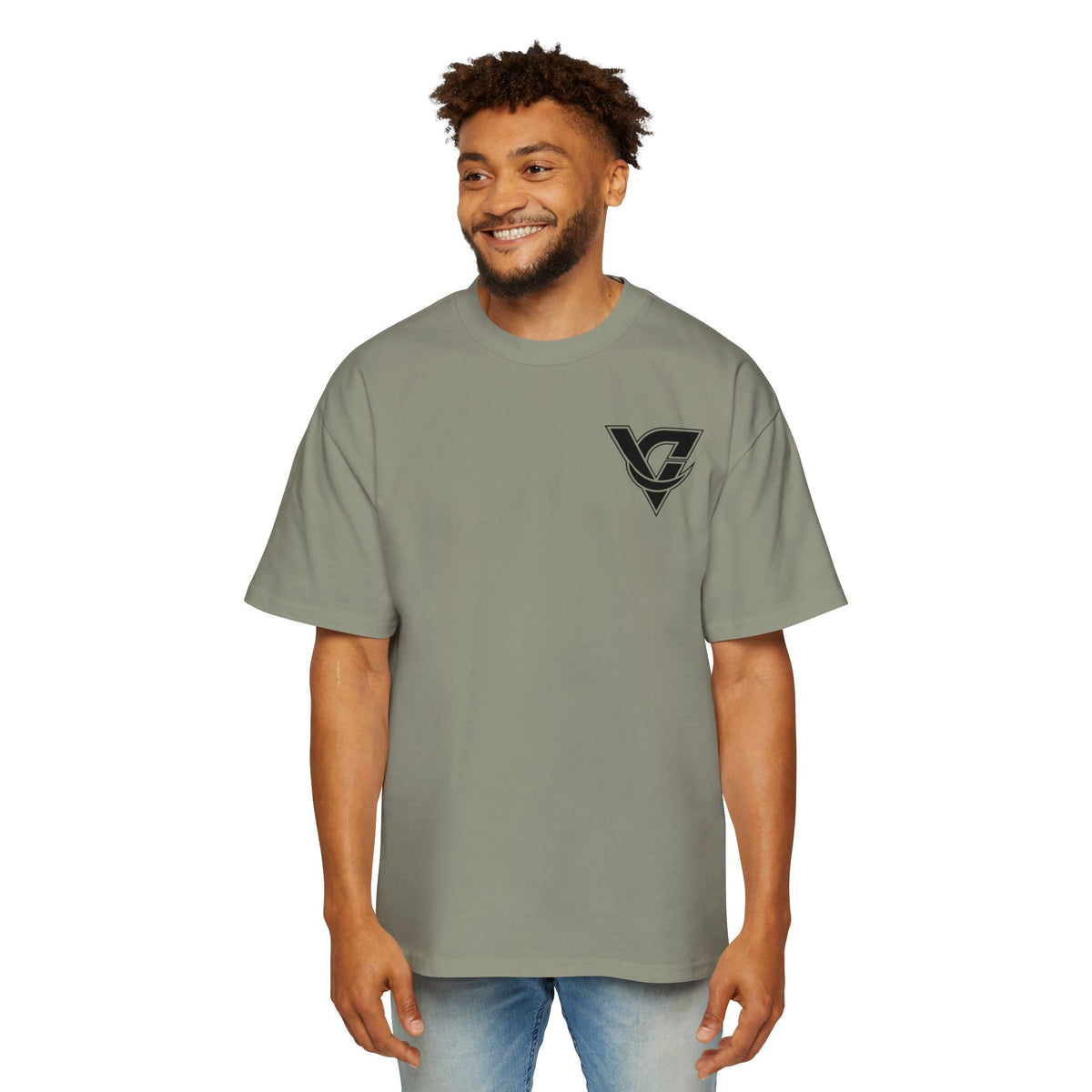 Graphic Tee — Minimal Geometric V Logo Chest Print