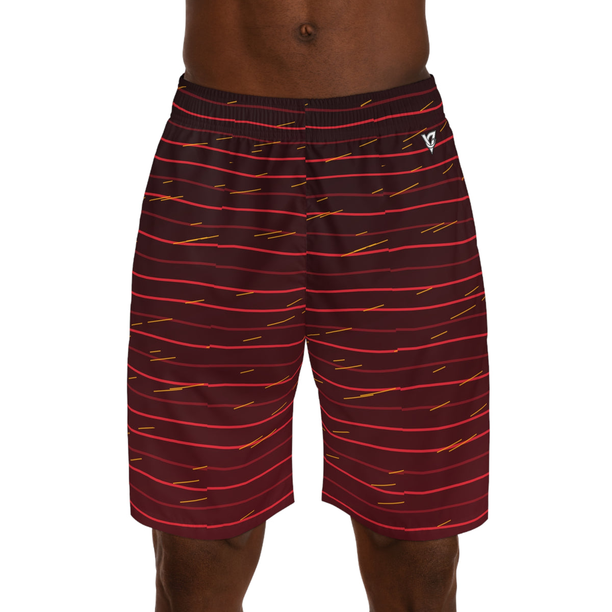Running Crimson Blaze Pace Lanes Men's Athletic Shorts with Pockets