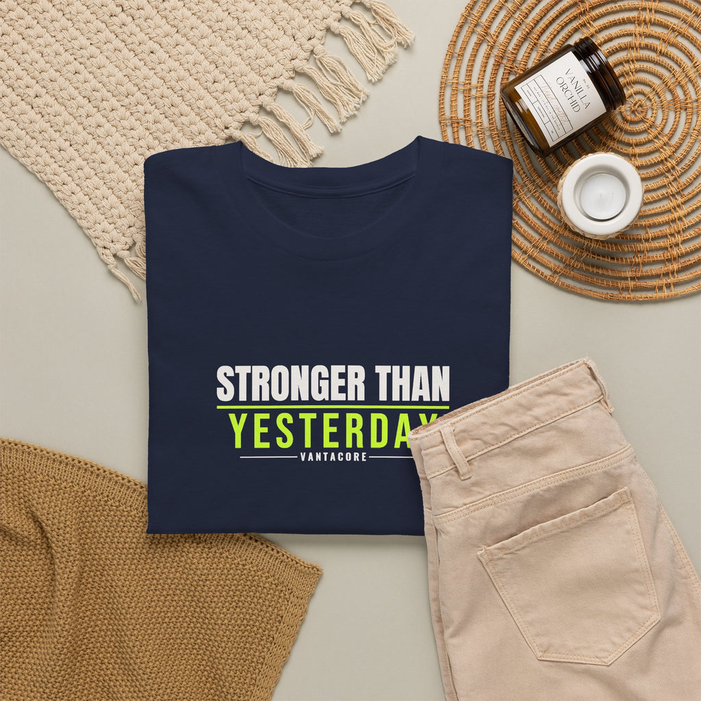 Stronger Than Yesterday | Men's Graphic Gym T-Shirt