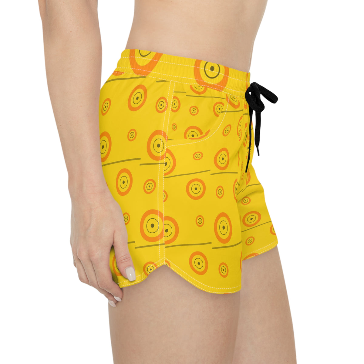 Training & Gym Neon Citrus Iron Plate Women's Athletic Shorts with Pockets