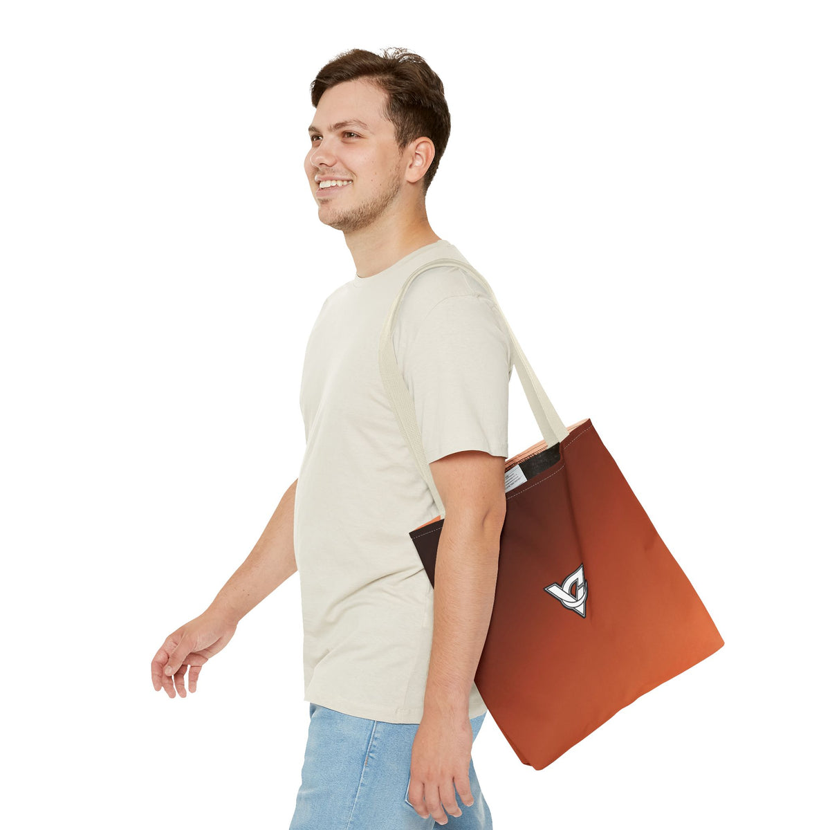 Terracotta Ombre Tote Bag — All-Over Print Gym & Everyday Tote
