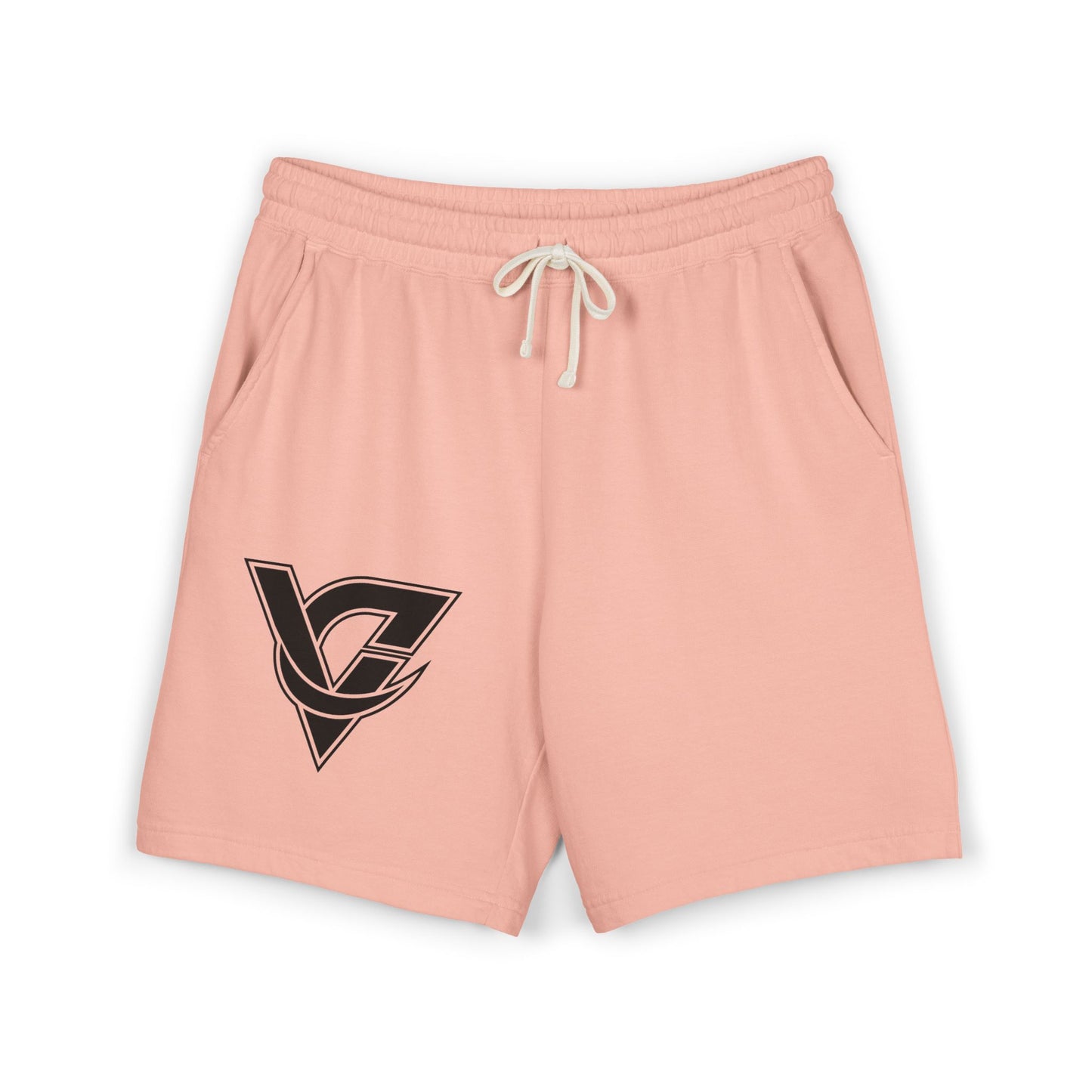 Lightweight Fleece Sweat Shorts — Retro V Logo Casual Lounge Shorts