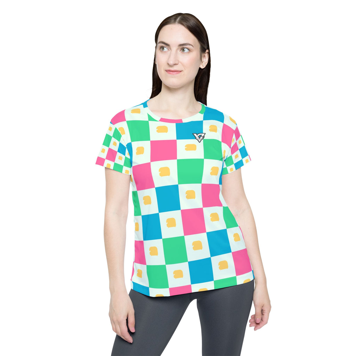 Combat Sports Mint Sorbet Checker Drive Women's Sports Jersey