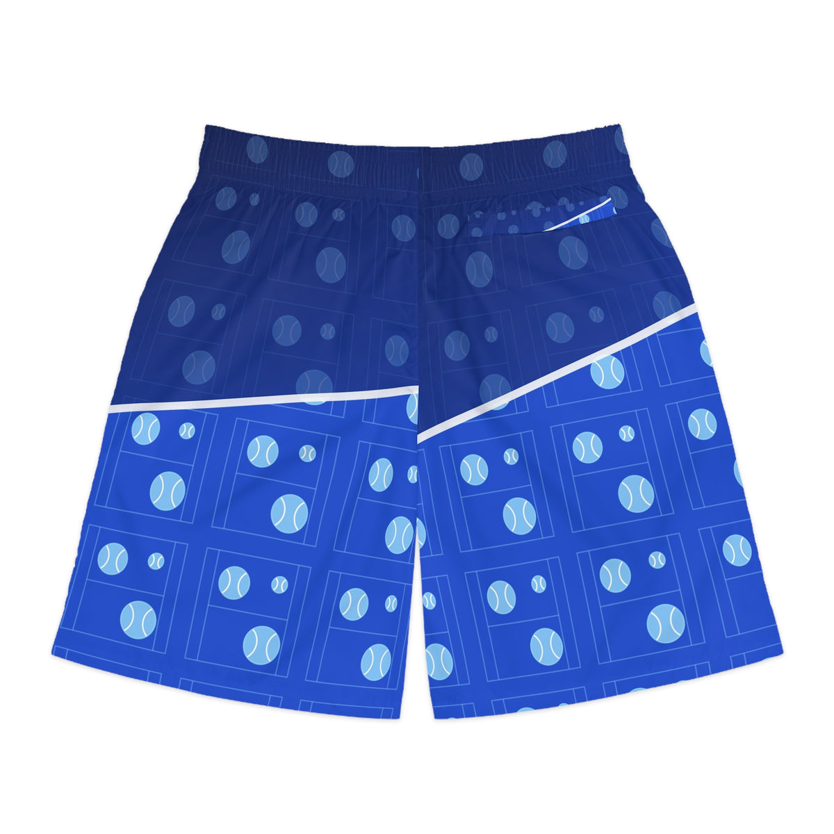 Tennis Royal Ice Baseline Seam Men's Athletic Shorts with Pockets