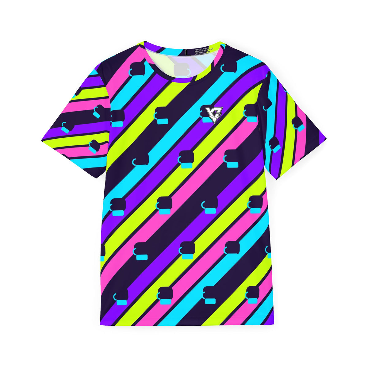 Combat Sports Violet Volt Stripe Surge Men's Sports Jersey