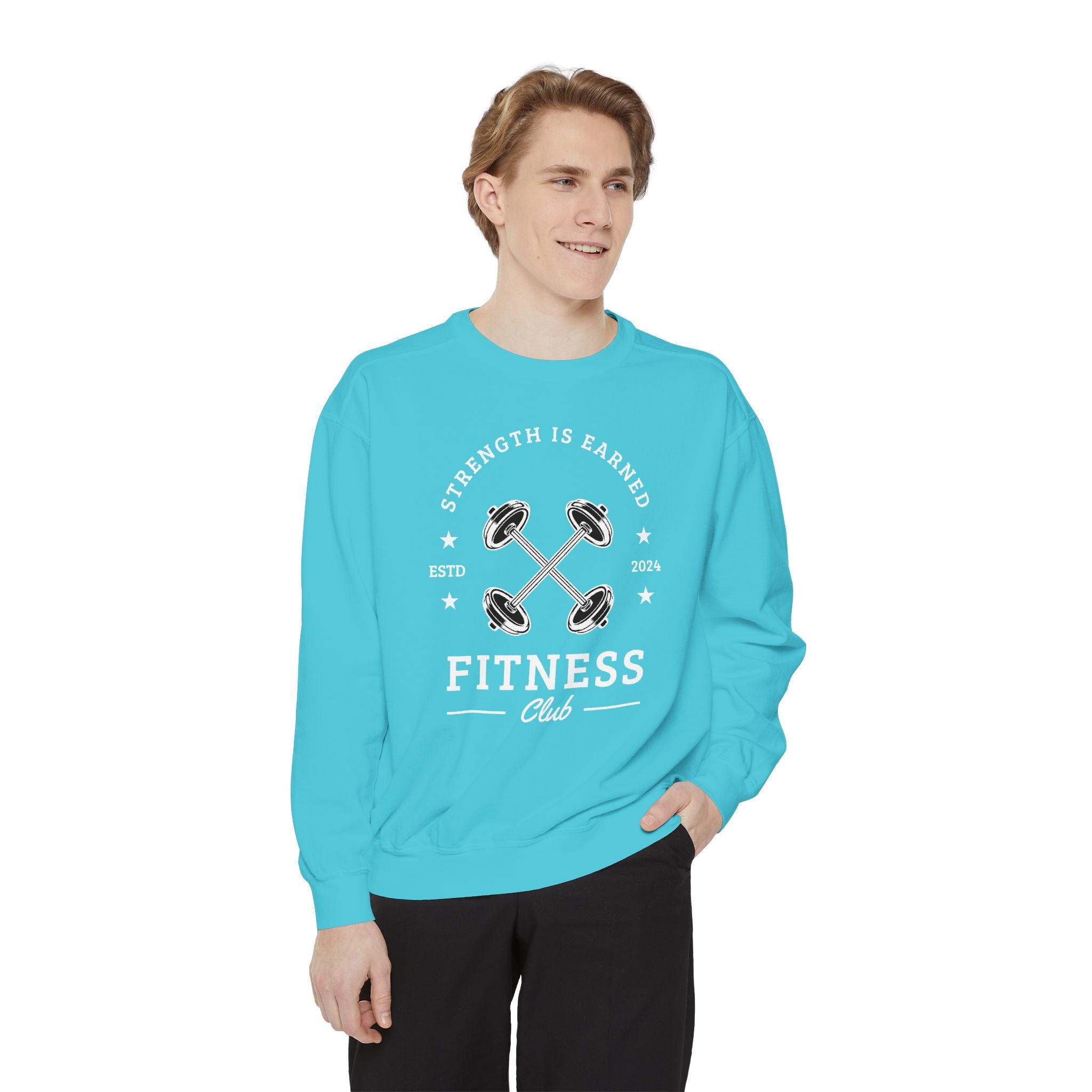 Fitness Club Sweatshirt | "Strength Is Earned" Crewneck