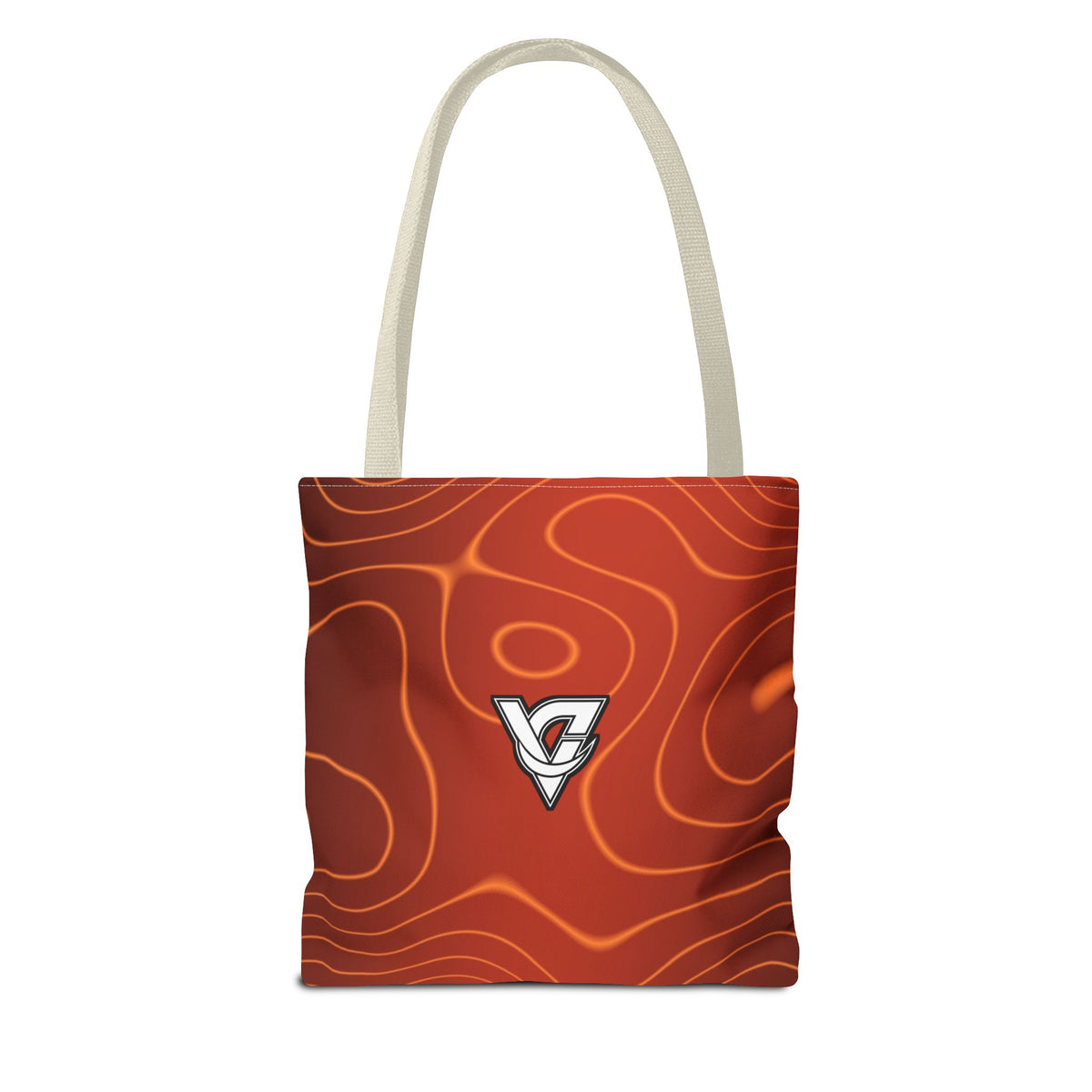 Sunset Orchard Topo Tote Bag — All-Over Print Gym & Everyday Tote