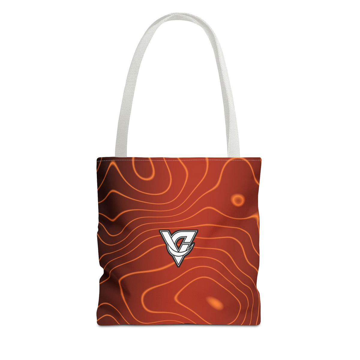 Sunset Orchard Topo Tote Bag — All-Over Print Gym & Everyday Tote