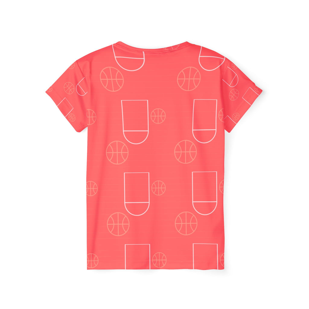 Basketball Hot Coral Court Seam Women's Sports Jersey