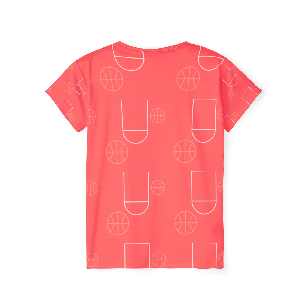 Basketball Hot Coral Court Seam Women's Sports Jersey