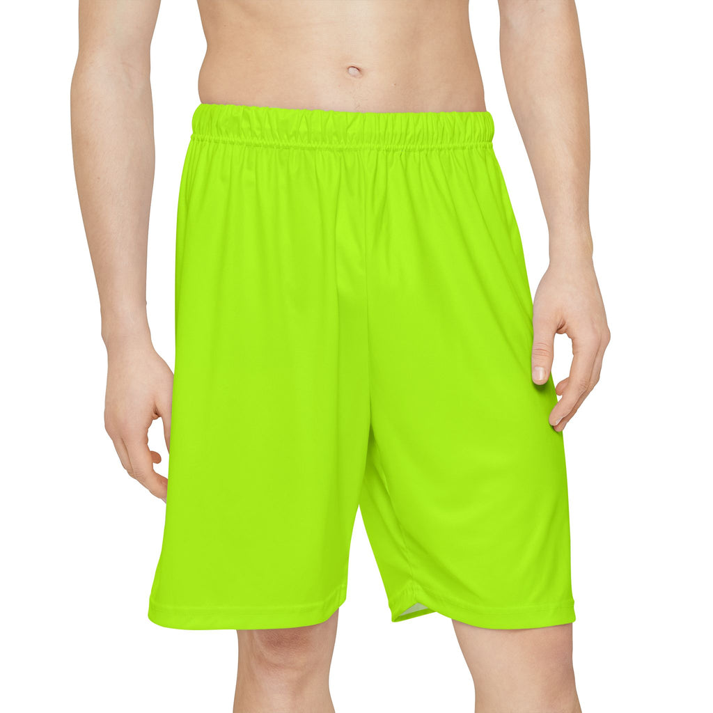 Men's Volt Green Essential Athletic Sports Shorts