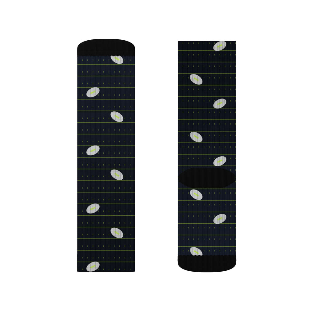 Football Volt Night Gridiron Athletic Crew Socks