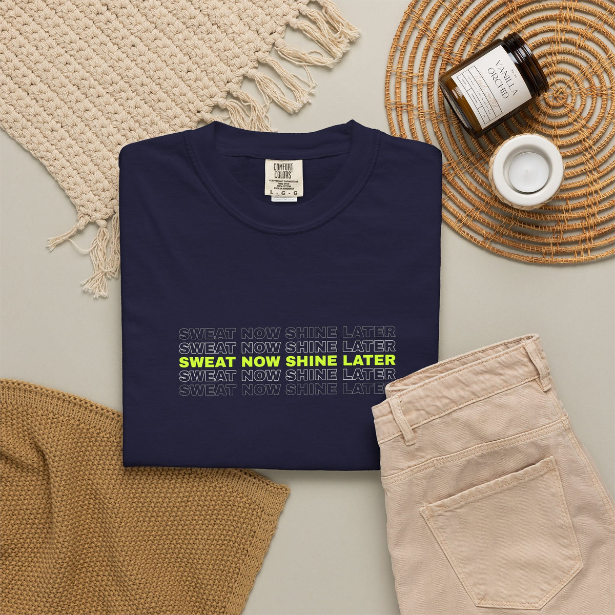 Sweat Now Shine Later | Women's Garment-Dyed Graphic Tee