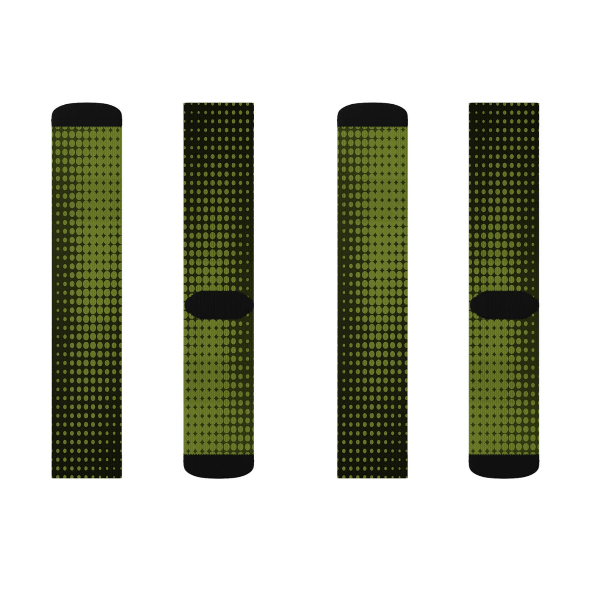Olive Halftone Athletic Crew Socks