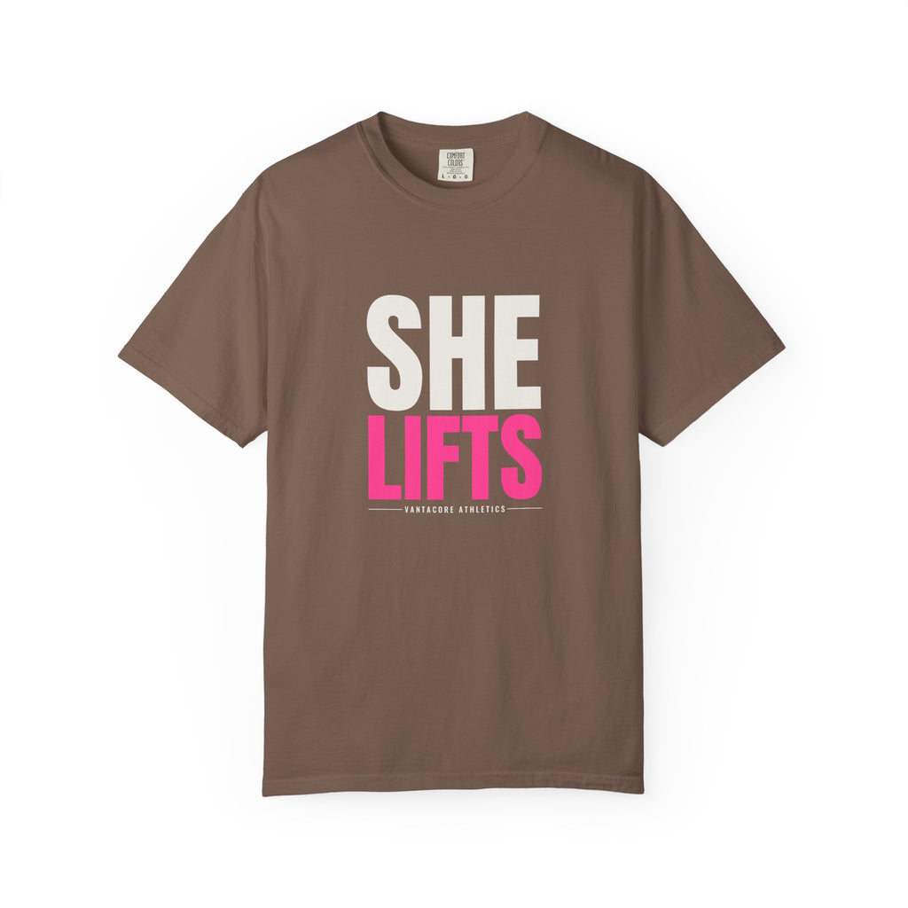 She Lifts | Women's Garment-Dyed Graphic Tee