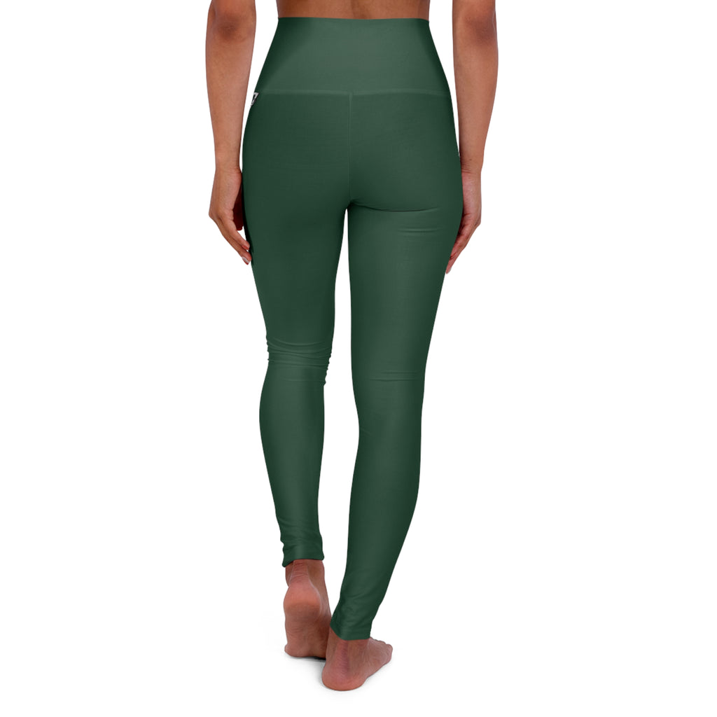 Forest Green Essential High-Waisted Yoga Leggings