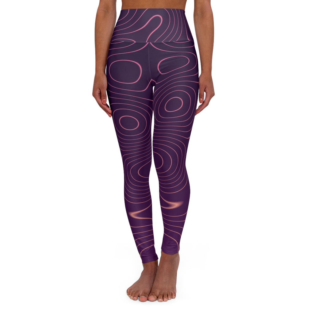 Coral Topo High-Waisted Yoga Leggings
