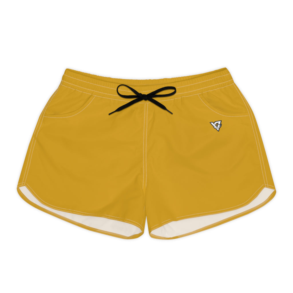 Women's Multipurpose Athletic Shorts with Pockets | Mustard Gold Essential