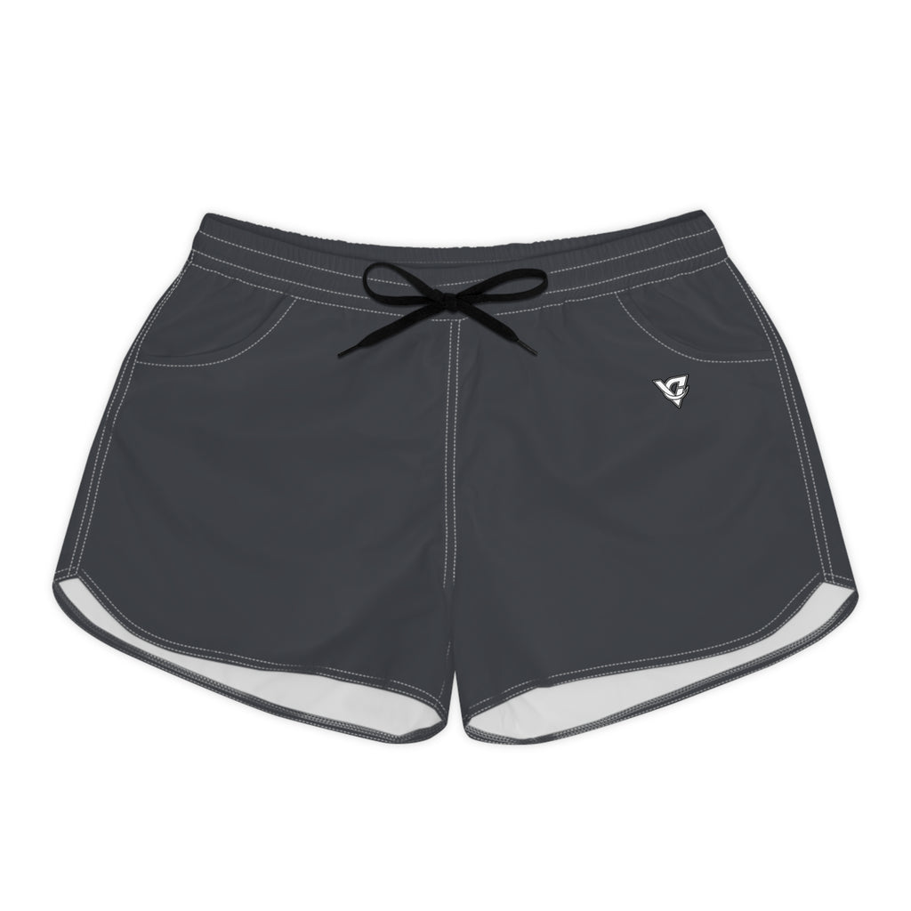 Vantacore Solid Charcoal Women's Athletic Shorts with Pockets