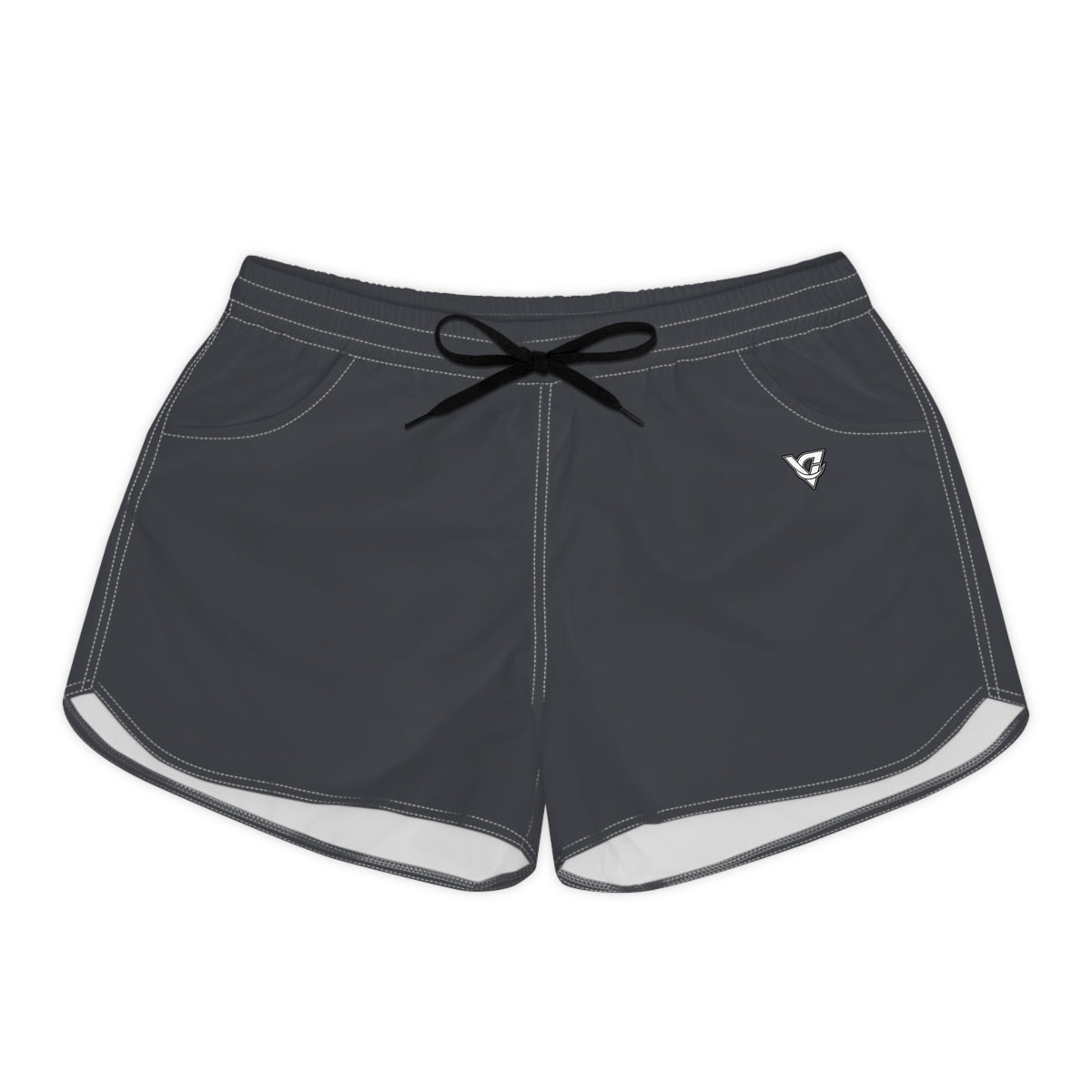 Vantacore Solid Charcoal Women's Athletic Shorts with Pockets