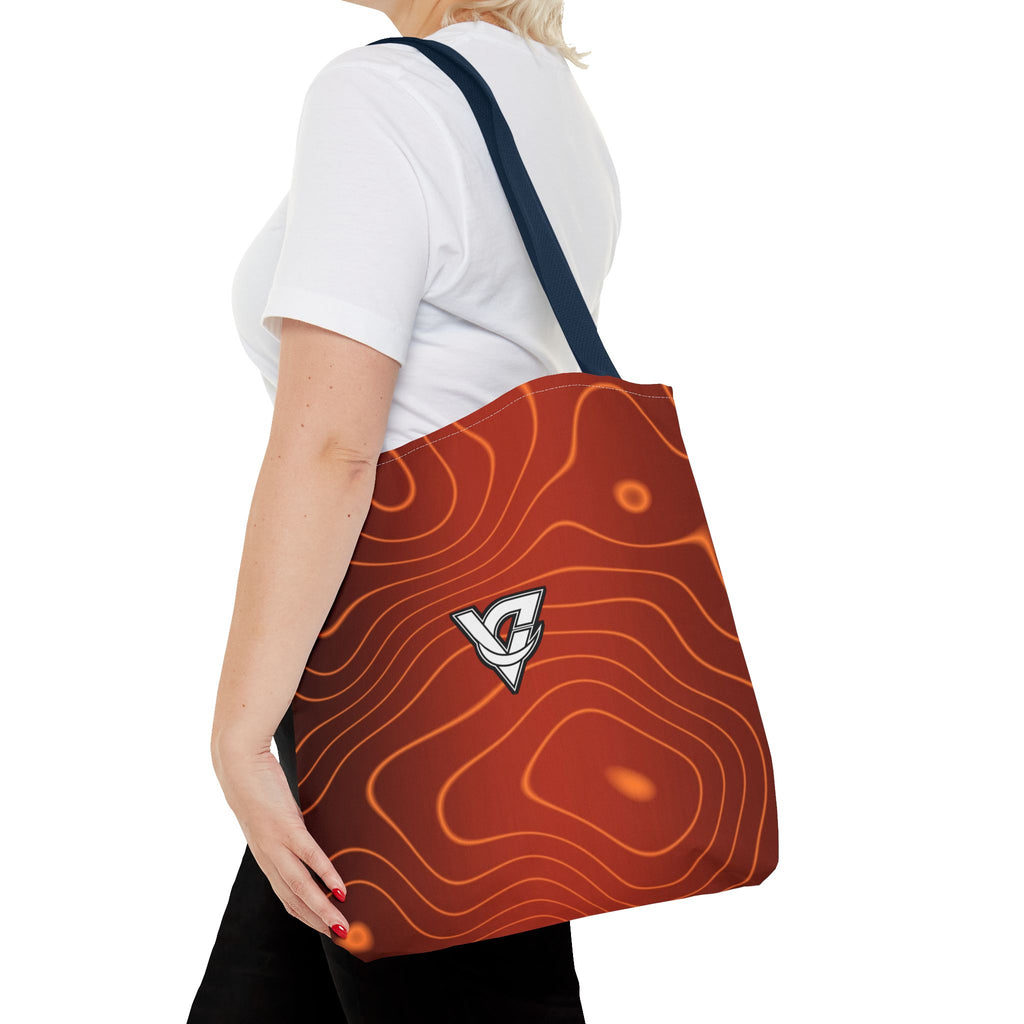 Sunset Orchard Topo Tote Bag — All-Over Print Gym & Everyday Tote