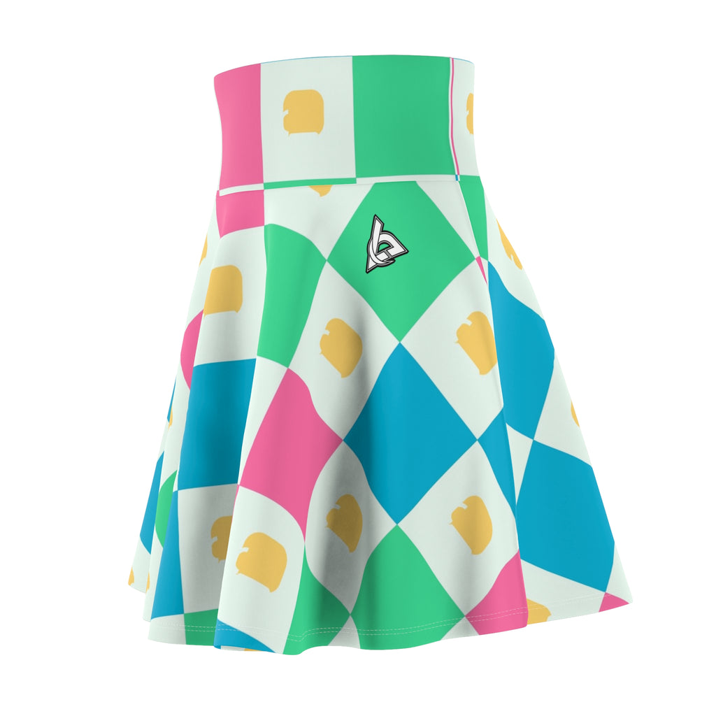 Combat Sports Mint Sorbet Checker Drive Women's Athletic Skater Skirt