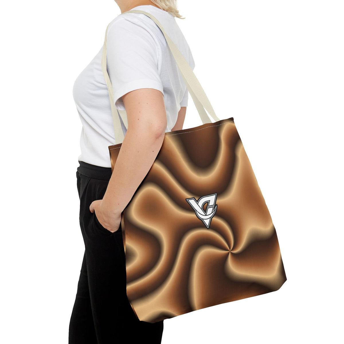 Chestnut Tie-Dye Tote Bag — All-Over Print Gym & Everyday Tote