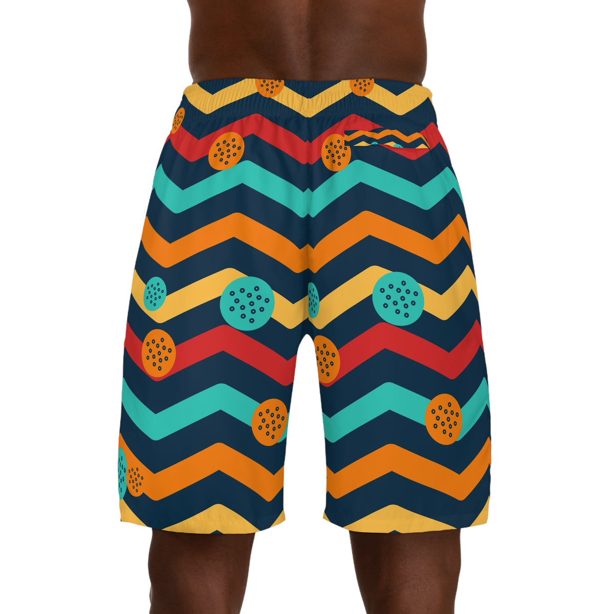 Golf Tropic Heat Chevron Rush Men's Athletic Shorts with Pockets