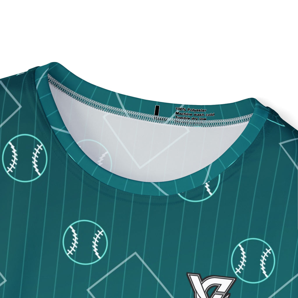 Baseball & Softball Teal Wave Diamond Stitch Men's Sports Jersey