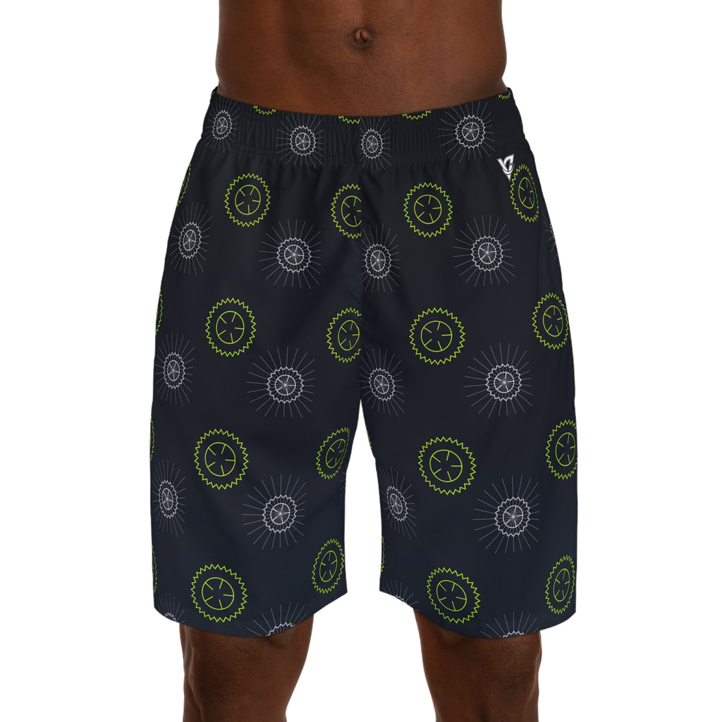 Cycling Volt Night Chainring Men's Athletic Shorts with Pockets