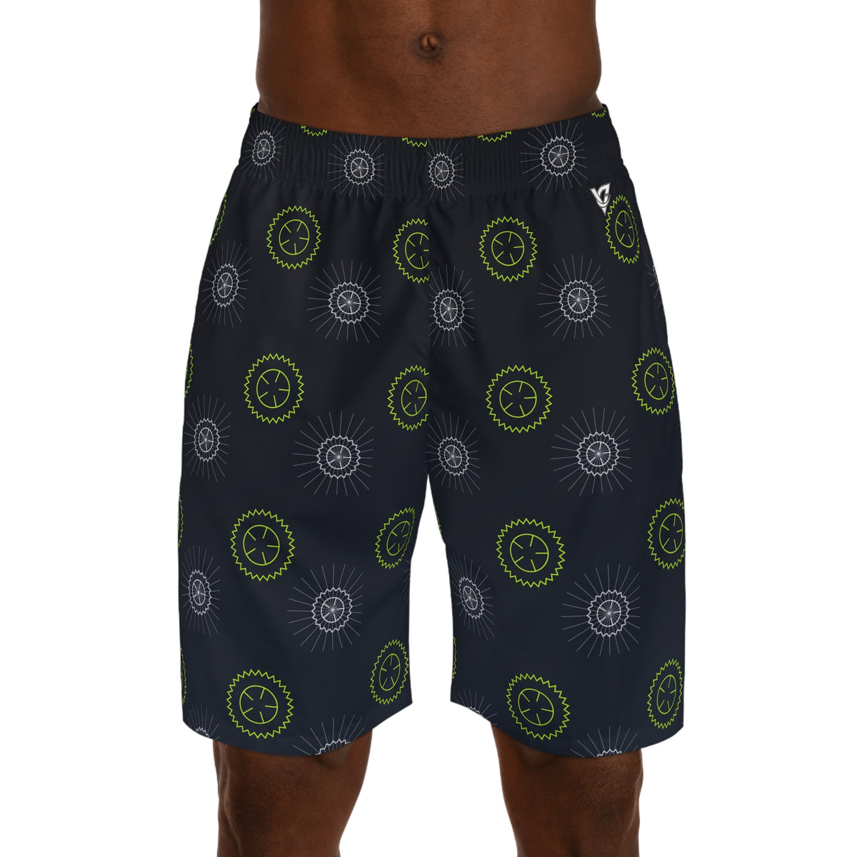 Cycling Volt Night Chainring Men's Athletic Shorts with Pockets