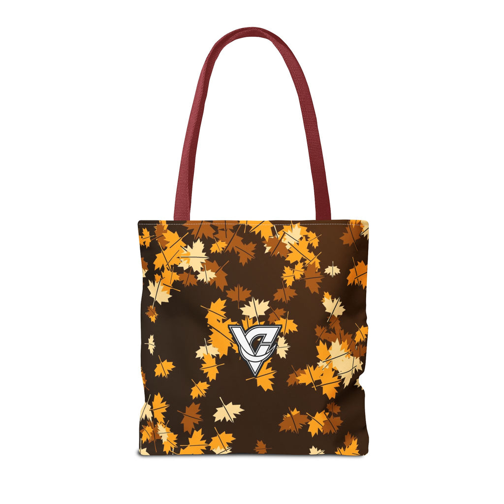 Amber Falling Leaves Tote Bag — All-Over Print Gym & Everyday Tote