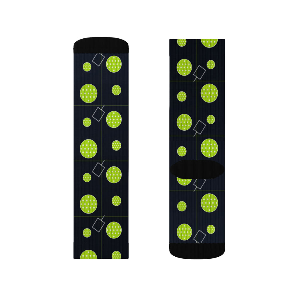 Pickleball Volt Night Dink Dot Athletic Crew Socks